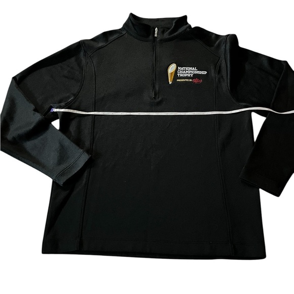 NIKE MEN’S BLACK PULLOVER 1/4 ZIP WITH NATIONAL CHAMPIONSHIP TROPHY LOGO SZ M - Picture 9 of 10